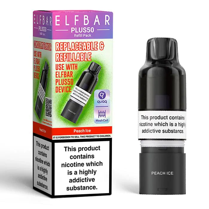 Elfbar Plus50 Prefilled Pods - 1PK-Peach Ice