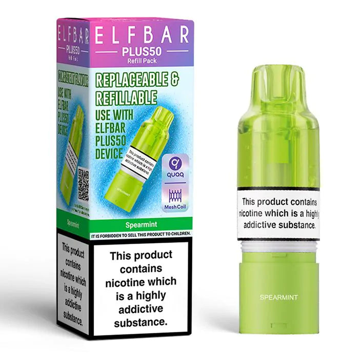 Elfbar Plus50 Prefilled Pods - 1PK-Spearmint