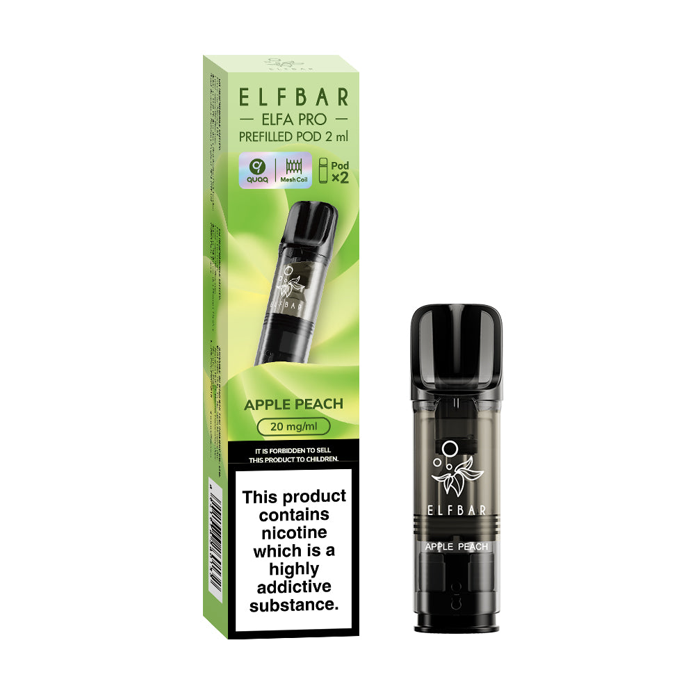 ELFA Pro Prefilled Pods 2packs, Apple Peach Flavour, Vape Aura UK