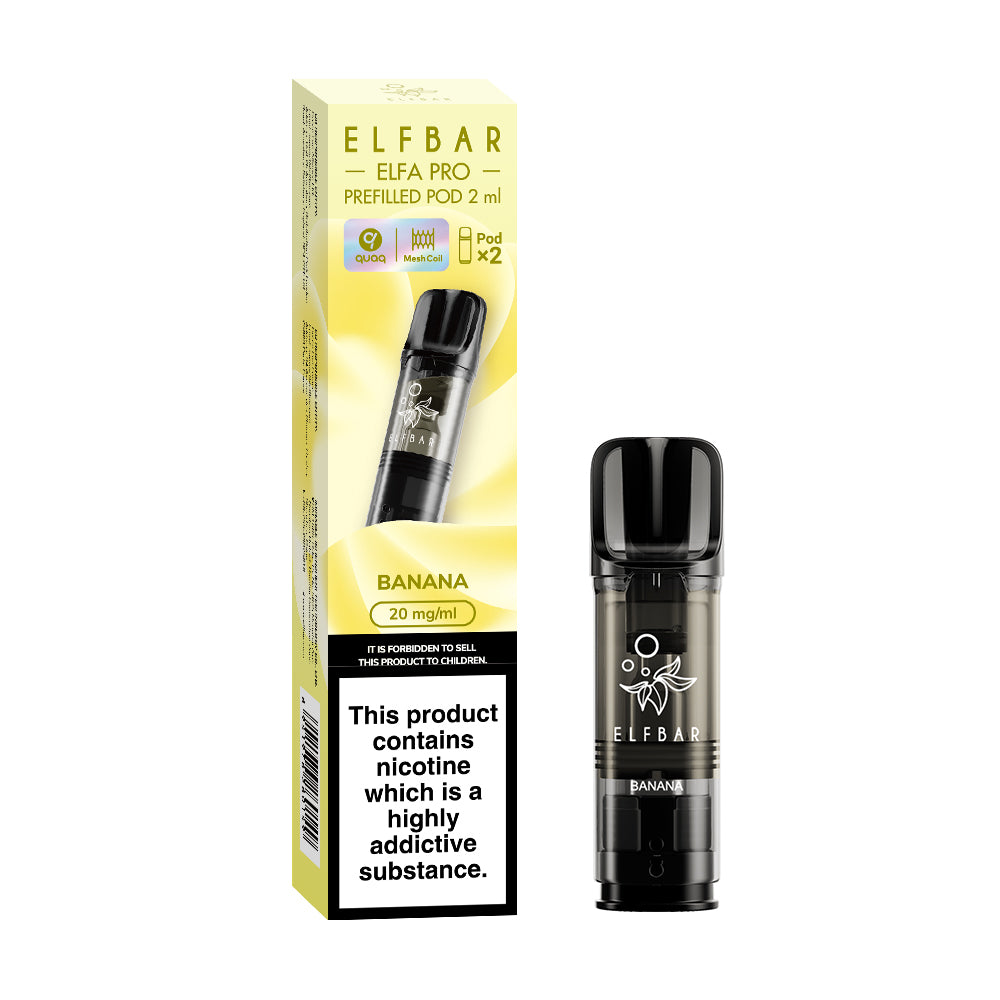 ELFA Pro Prefilled Pods 2packs, Banana  Flavour, Vape Aura UK
