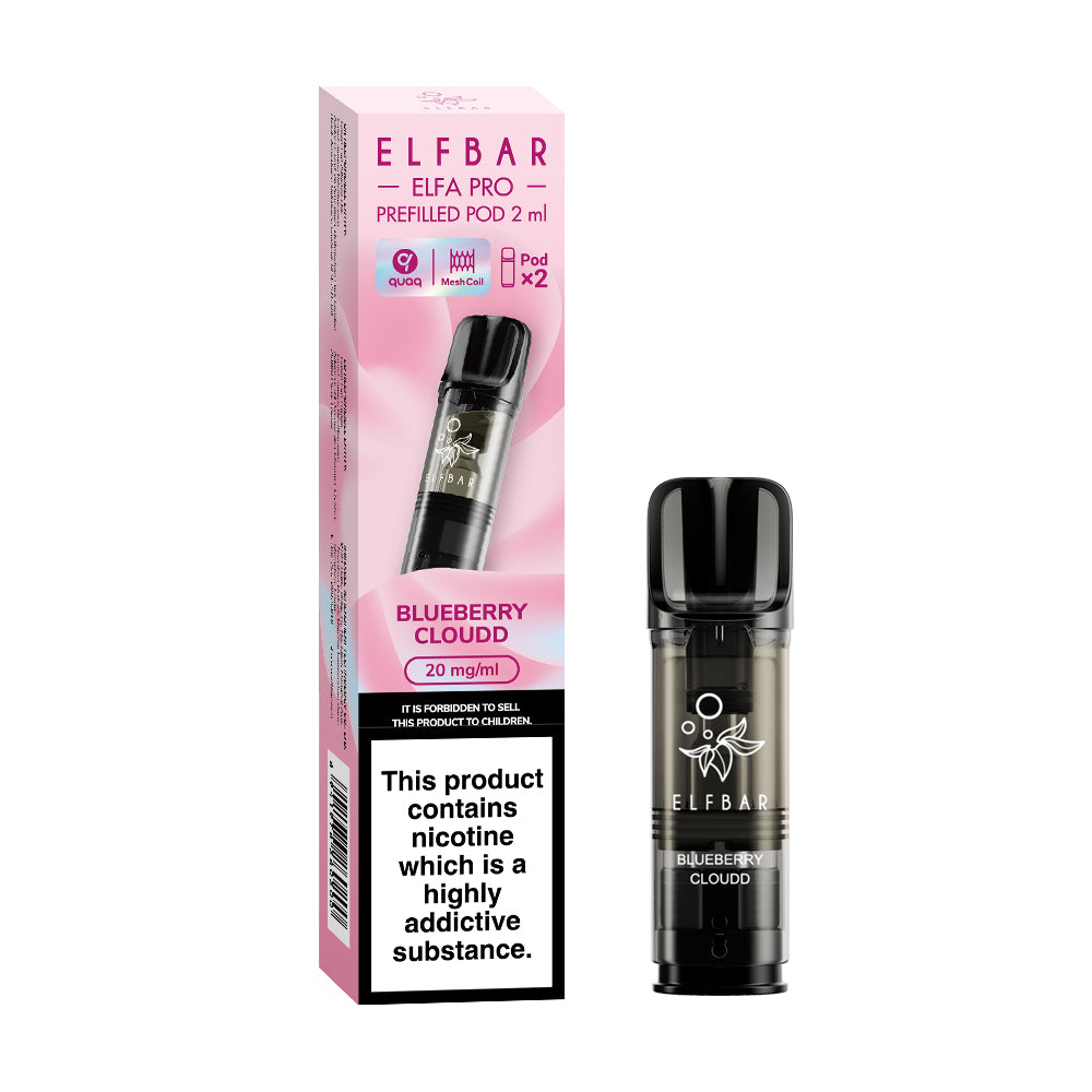 ELFA Pro Prefilled Pods 2packs, Blueberry Cloudd Flavour, Vape Aura UK