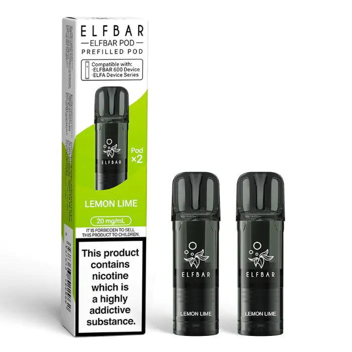 Elfbar 600 Prefilled Pods - 2PK-Lemon Lime
