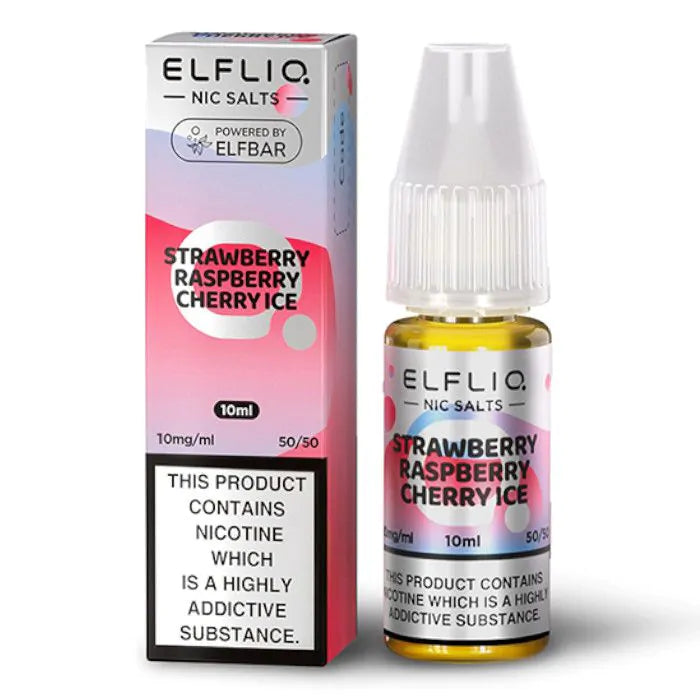 ELFBAR ElfLiq Strawberry Raspberry Cherry Ice Nic Salts - 10ml