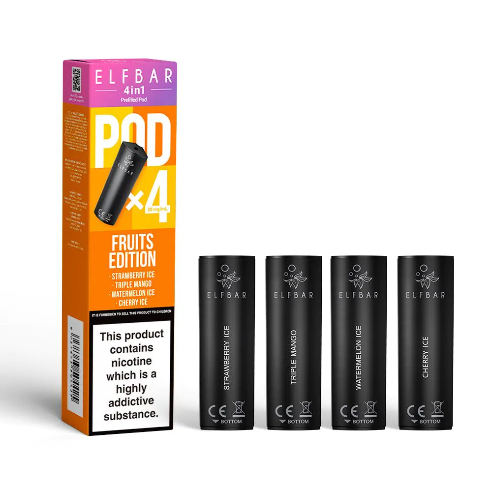 ELFBAR 4-in-1 Prefilled Pods - 4PK-Fruits Edition