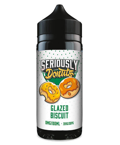 DOOZY VAPE SERIOUSLY DONUTS GLAZED BISCUIT 0MG 100ML SHORTFILL