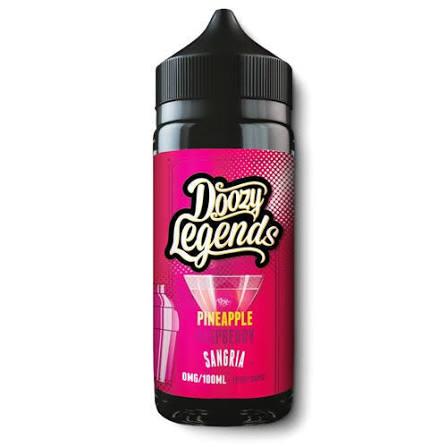 DOOZY VAPE LEGENDS- PINEAPPLE RASPBERRY SANGRIA 0MG 100ML SHORTFILL