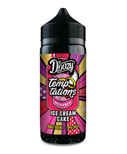 DOOZY VAPE TEMPTATIONS- ICE CREAM CAKE 0MG 100ML SHORTFILL
