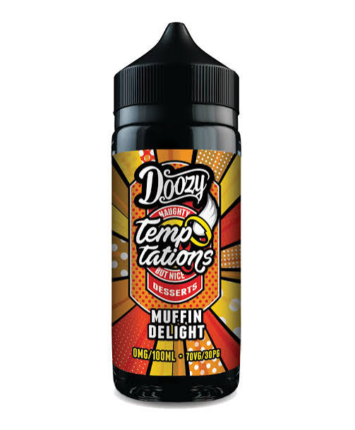 DOOZY VAPE TEMPTATIONS- MUFFIN DELIGHT 0MG 100ML SHORTFILL