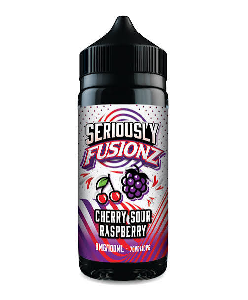 DOOZY VAPE SERIOUSLY FUSIONZ CHERRY SOUR RASPBERRY 0MG 100ML SHORTFILL