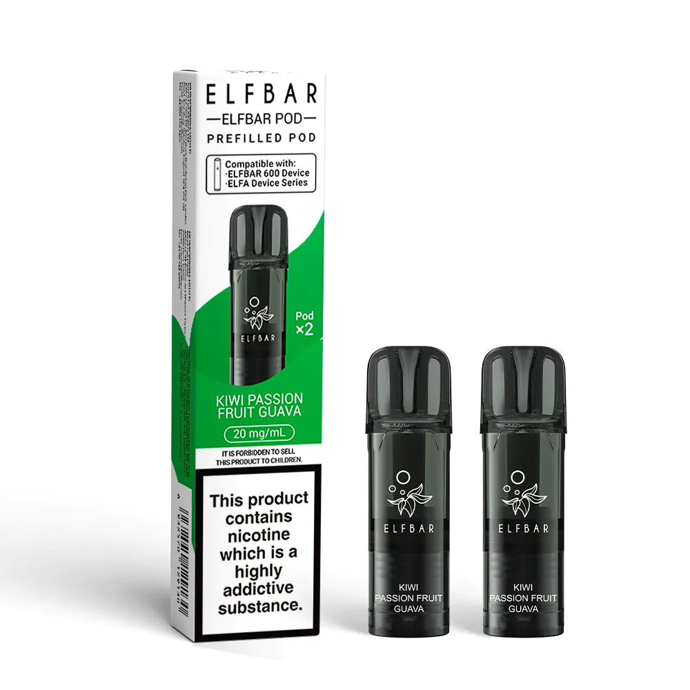 Elfbar 600 Prefilled Pods - 2PK-Kiwi Passion Fruit Guava