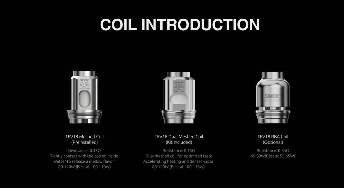 SMOK TFV18 Coils 3pcs/pack