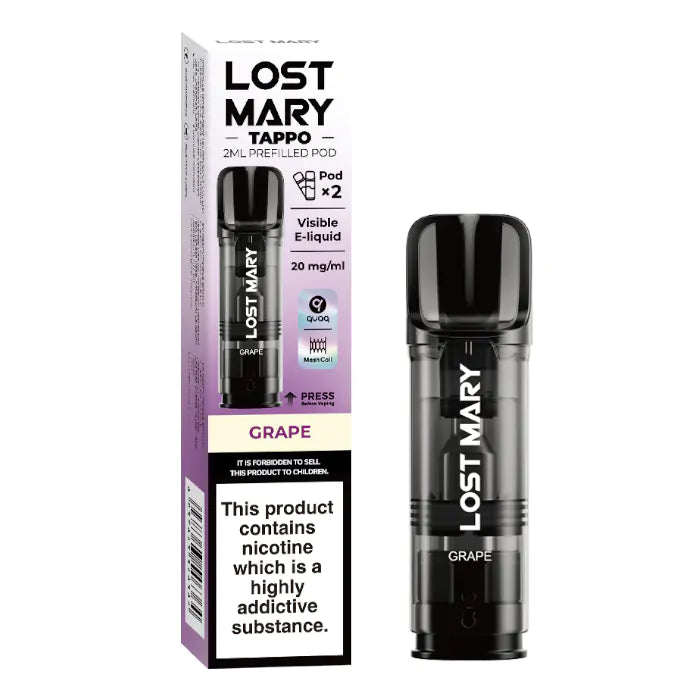 Lost Mary Tappo Prefilled Pods - Grape - 2PK