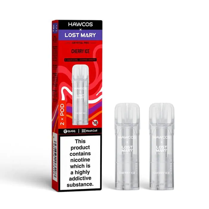 Hawcos x Lost Mary Crystal Pro Prefilled Pods - Cherry Ice- 2PK