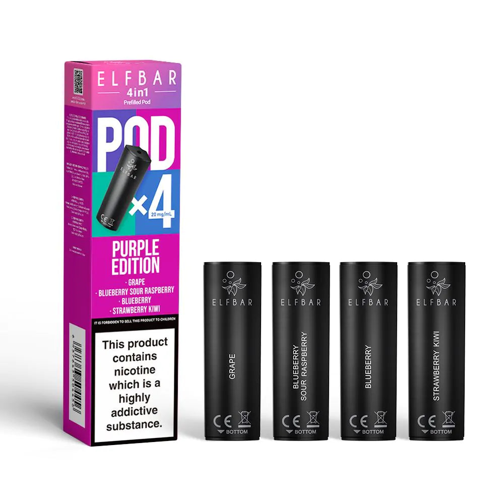 ELFBAR 4-in-1 Prefilled Pods - 4PK-Purple Edition