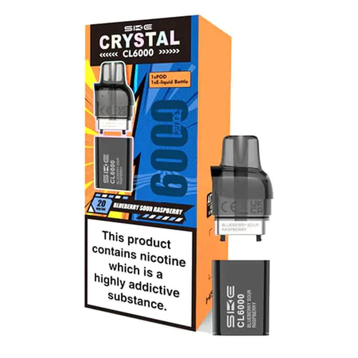 SKE Crystal CL6000 Prefilled Pod - Blueberry Sour Raspberry