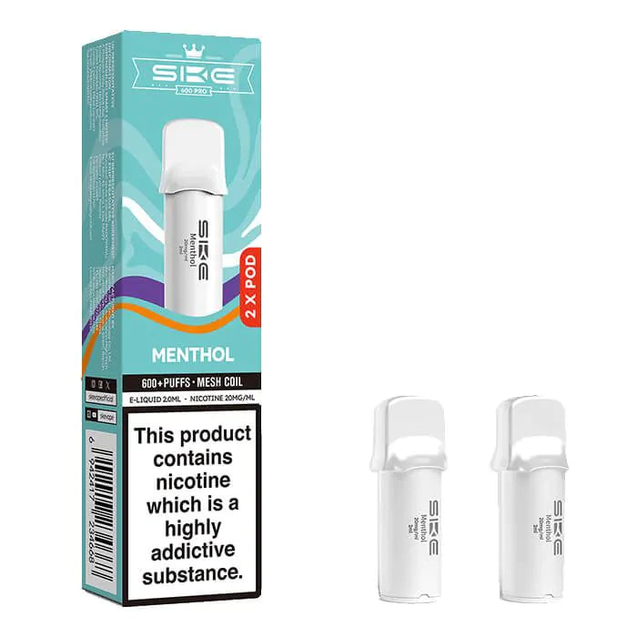 SKE Crystal Pro 600 Prefilled Pods - Menthol - 2PK