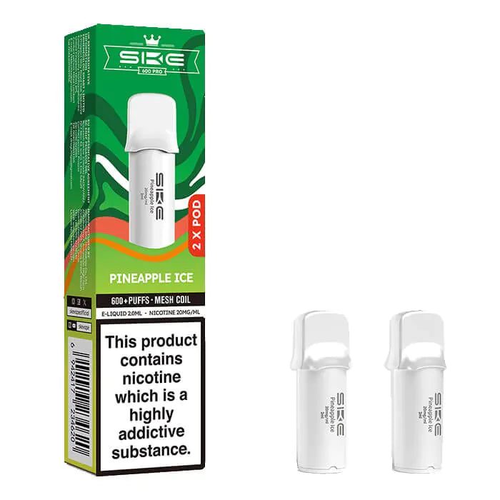 SKE Crystal Pro 600 Prefilled Pods - Pineapple Ice - 2PK