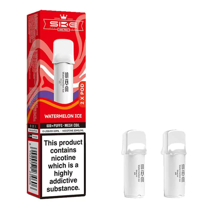 SKE Crystal Pro 600 Prefilled Pods - Watermelon Ice - 2PK