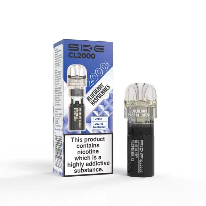 SKE Crystal CL2000 Prefilled Pods - Blueberry Raspberry