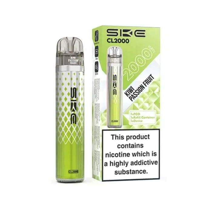 SKE Crystal CL2000 Prefilled Pod Vape Kit - Kiwi Passion Fruit