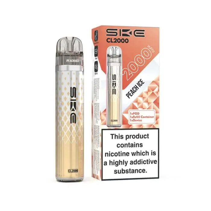 SKE Crystal CL2000 Prefilled Pod Vape Kit - Peach Ice