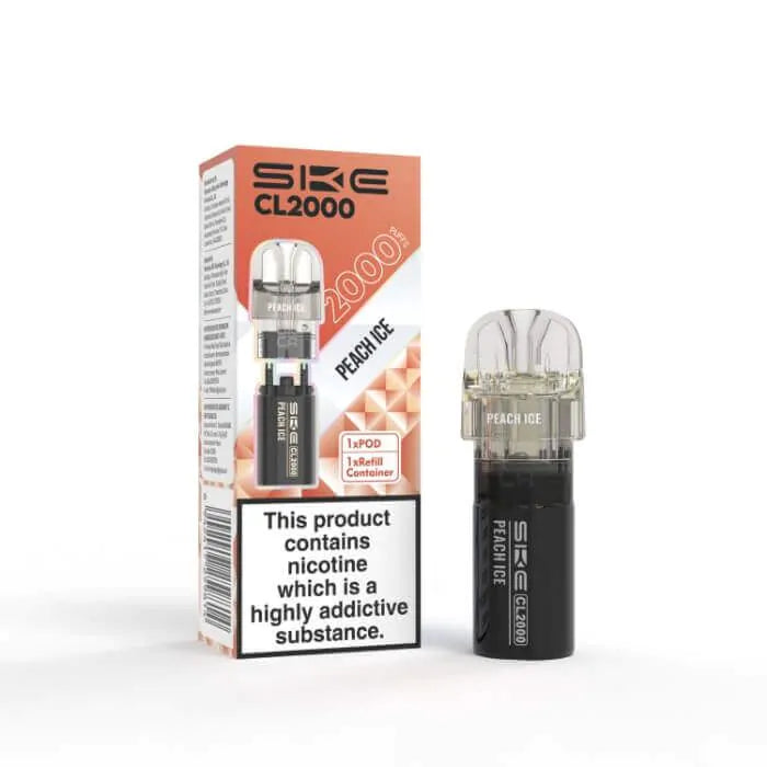 SKE Crystal CL2000 Prefilled Pods - Peach Ice