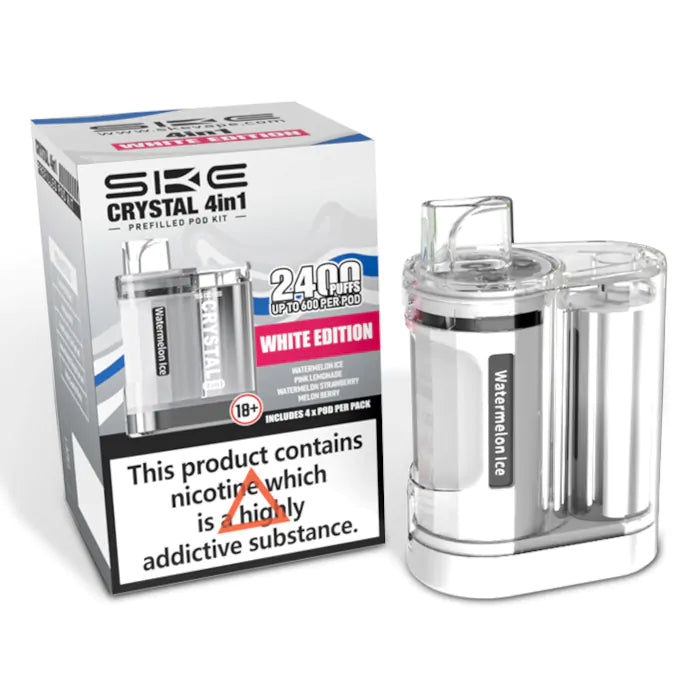 SKE Crystal 2400 4 in 1 Pod Kit - White Edition
