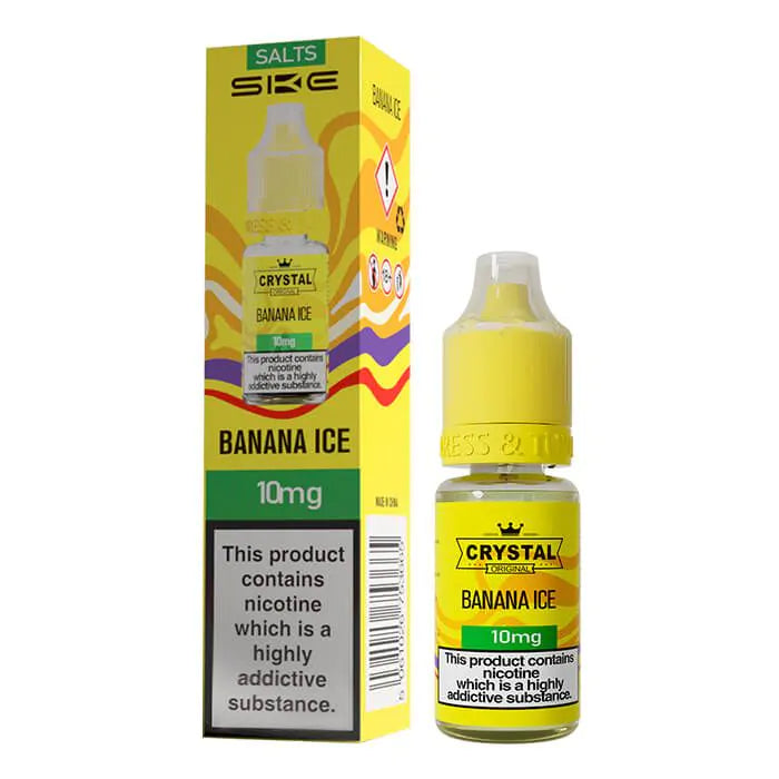 Crystal Nic Salts - Banana Ice - 10ml E-liquid