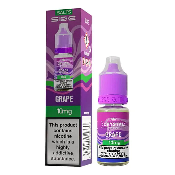 Crystal Nic Salts - Grape - 10ml E-liquid