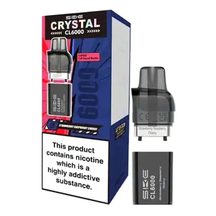 SKE Crystal CL6000 Prefilled Pod - Strawberry Raspberry Cherry