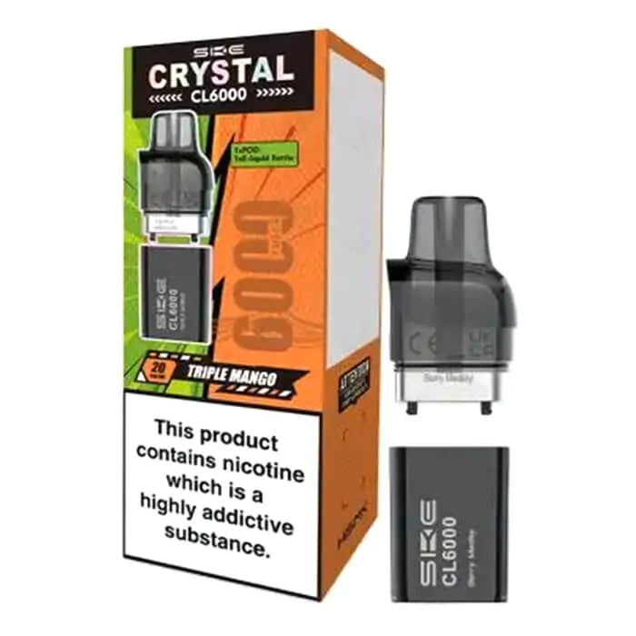 SKE Crystal CL6000 Prefilled Pod - Triple Mango