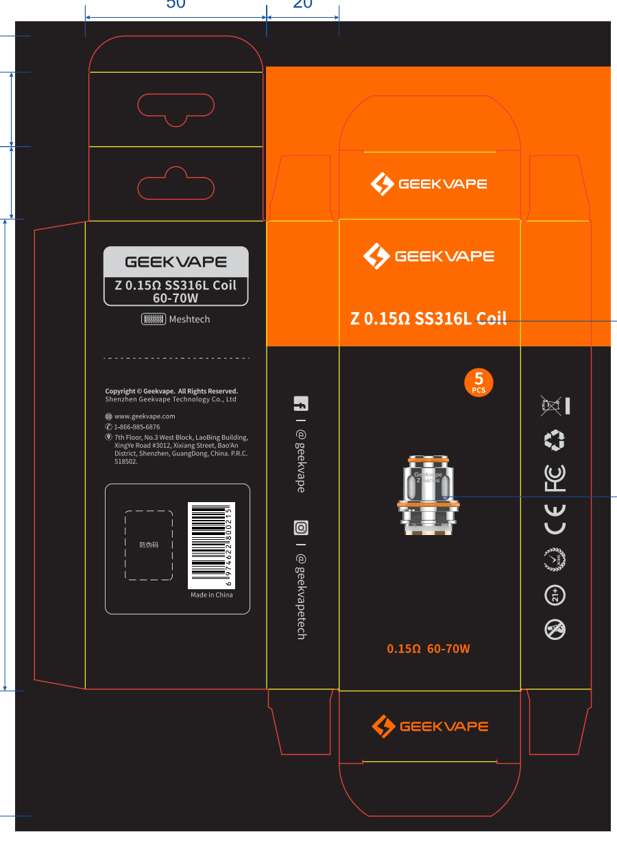 Geek Vape Z Series Coil 5pcs/pack